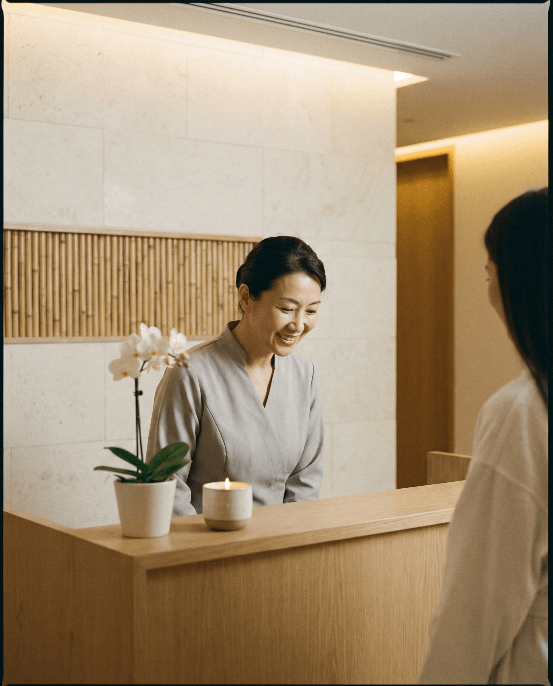 Serene spa and wellness centre with soft ambient lighting